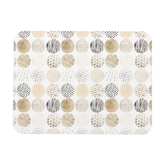 Íman Padrão neutro do círculo do Abstrato (Horizontal)