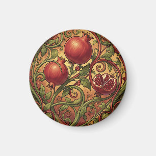 Íman Padrão Ornamental de Romã Art Nouveau