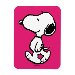 Íman Padrão preto e magenta do snoopy
