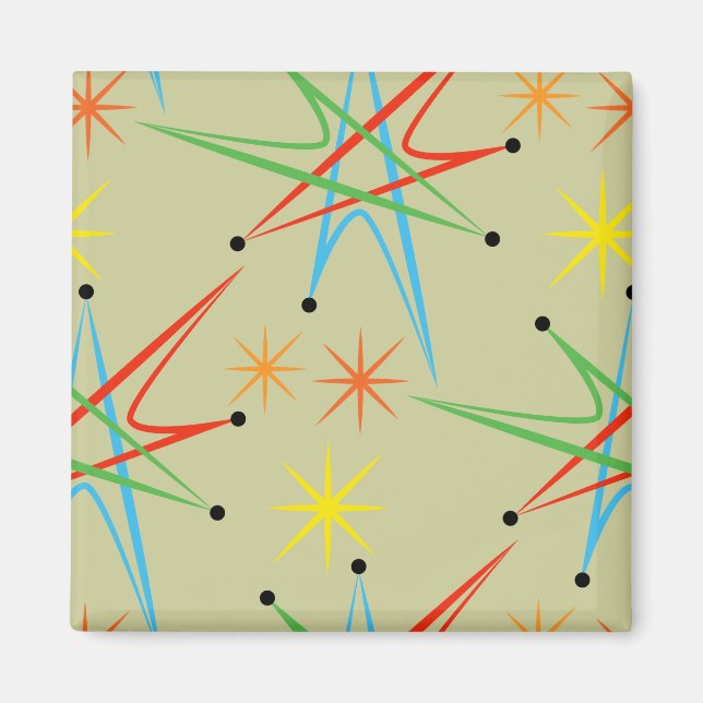 Íman Padrão Retrocolorido de Impulso Atômico (Frente)