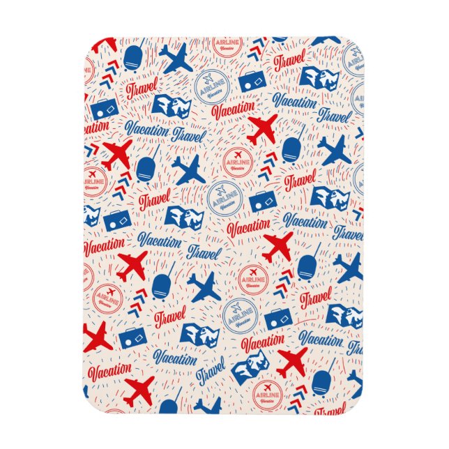 Íman Padrão retroviagem. (Vertical)