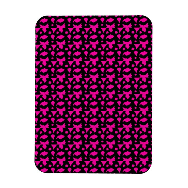 Íman Padrão Rosa Abstrato (Vertical)