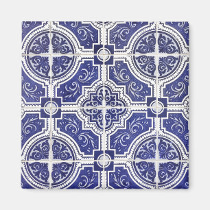 Íman Padrão Rustic Vintage - Azulejos Portugueses - Az