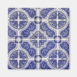 Íman Padrão Rustic Vintage - Azulejos Portugueses - Azu