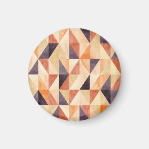 Íman Padrão Terreno da Aquarela Mosaica Triangular