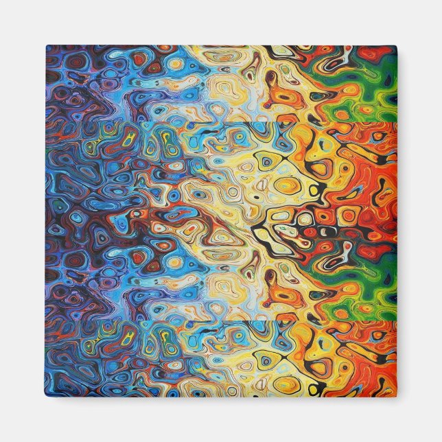 Íman padrão texturizado abstrato (Frente)