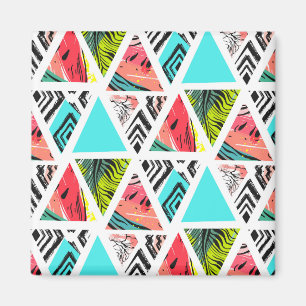 Íman Padrão tropical Abstrato Colorido
