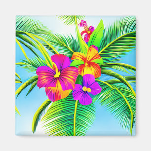 Íman Padrão tropical havaiano sem carne