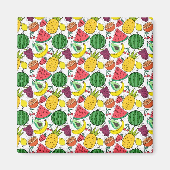 Íman padrão uniforme de fruta | Padrão da superfície da (Frente)