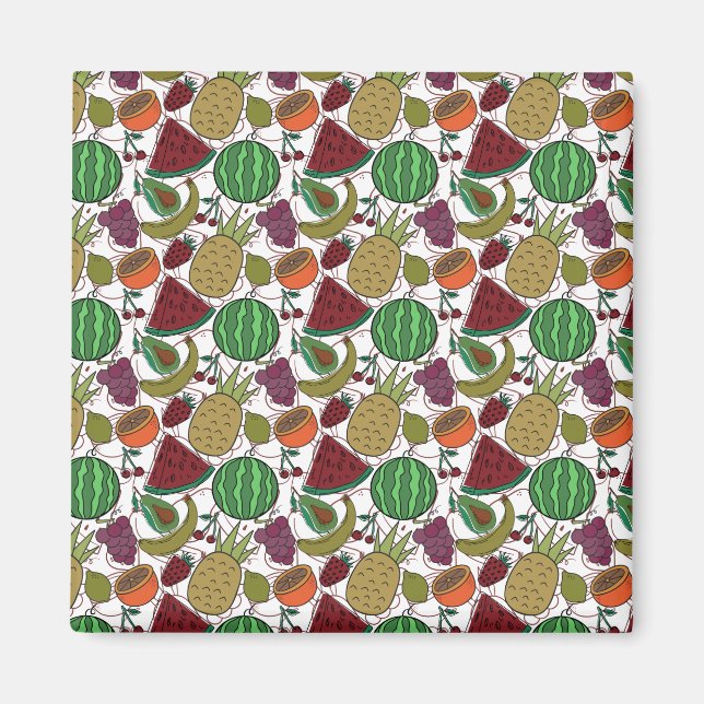 Íman padrão uniforme de fruta | Padrão da superfície da (Frente)