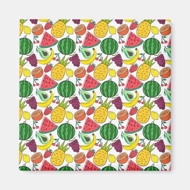 Íman padrão uniforme de fruta | padrão da superfície da (Frente)