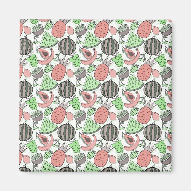 Íman padrão uniforme de fruta | padrão da superfície da (Frente)