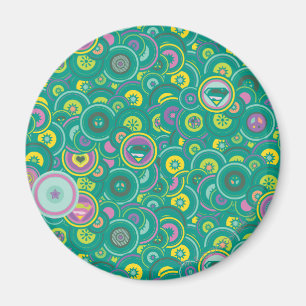 Íman Padrão Verde do Círculo Supergirl