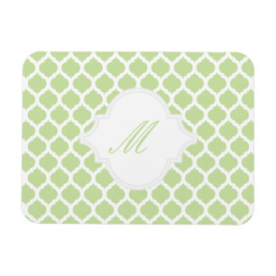 Íman Padrão Verde marroquino com ímãs monogramas