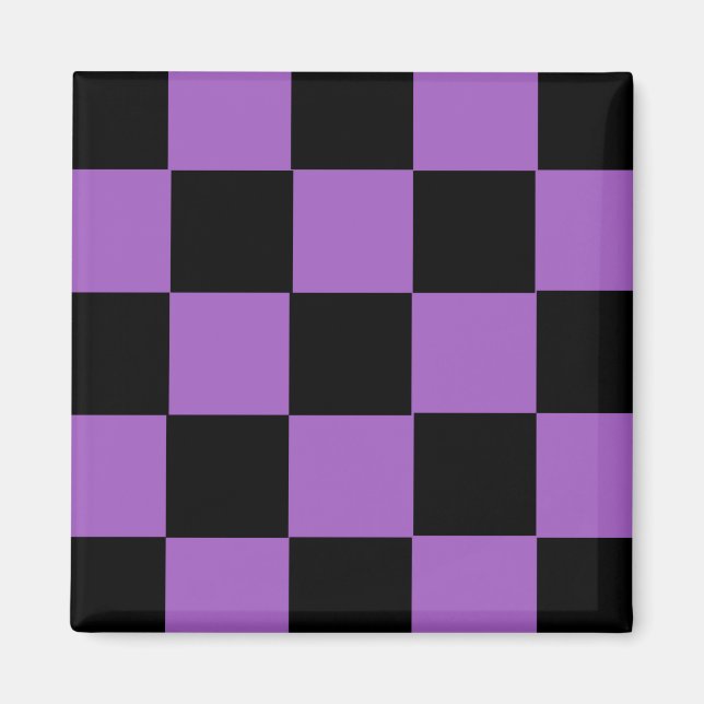 Íman Padrão verificado em lavanda e preto (Frente)