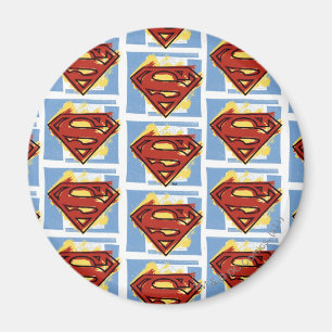 Íman Padrão Vermelho e Azul Superman