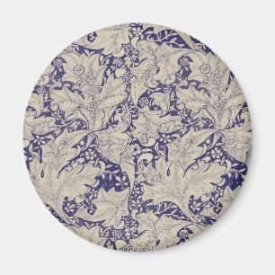 Íman Padrão Wallflower Azul Antigo de William Morris