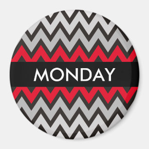 Íman Padrão ZIGZAG - cinza branca preta + sua ideia