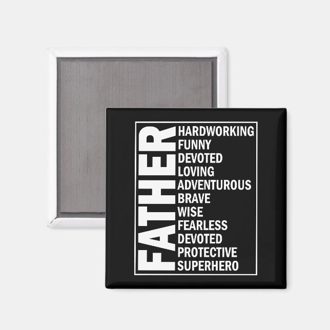 Íman Padre Adjetivo Dia de os pais Legal Definição (Front/Back)