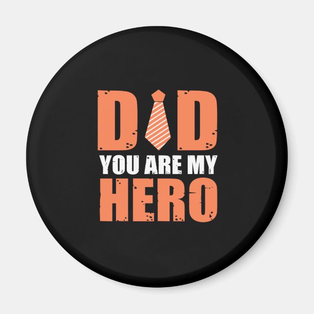 Íman Padre Gift | Pai Você É Meu Herói (Frente)