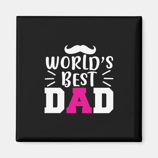 Íman Padre Gift World é o melhor Pai (Frente)