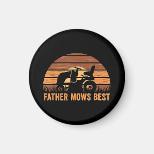 Íman Padre Mows Best Lawn Care Pai Movendo Gordura