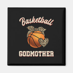 Íman Padrinha de basquete Bandana Leopard Fãs do Coraçã
