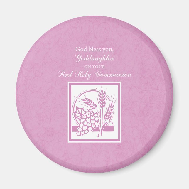 Íman Padrinha Primeira Comunhão, Rosa (Frente)