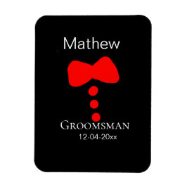 Íman padrinho adicionar nome ano camisa gravata borbole