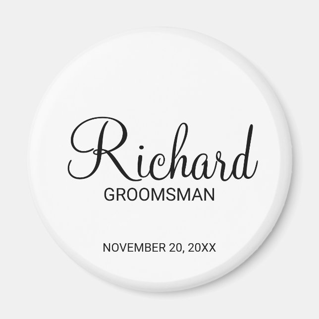 Íman Padrinho de casamento Personalizado de Script Mode (Frente)