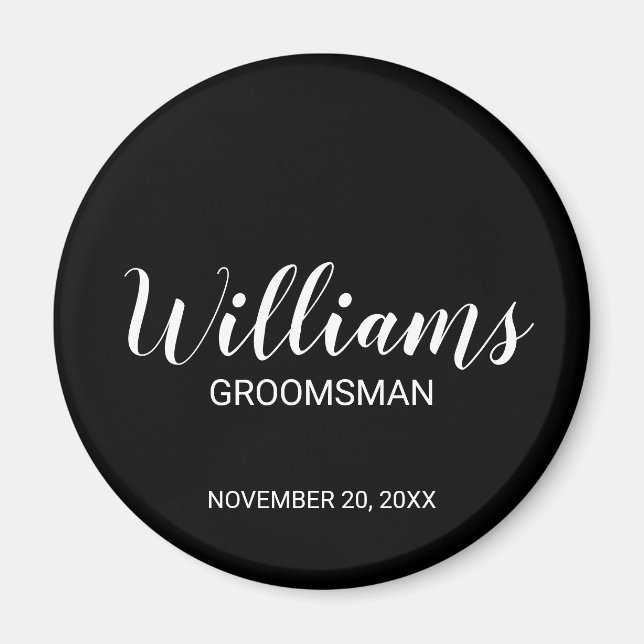 Íman Padrinho de casamento Personalizado de Script Mode (Frente)