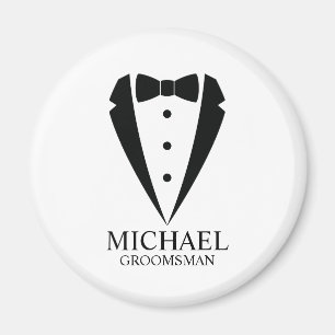 Íman Padrinhos de casamento personalizados de terno de 