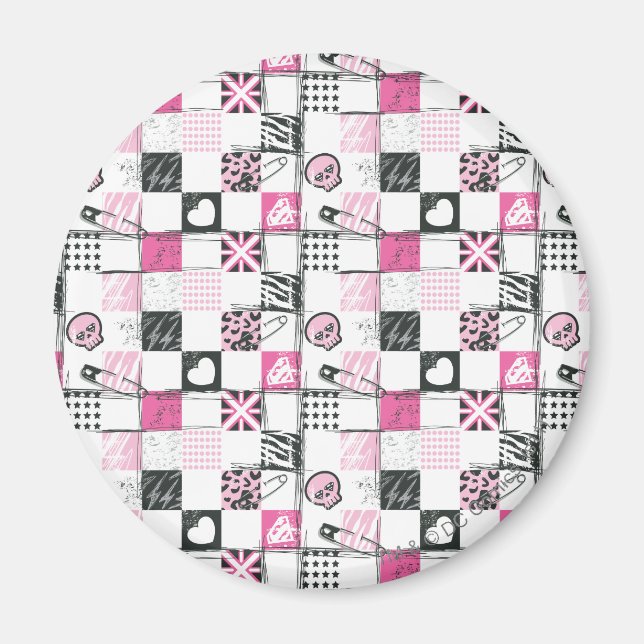 Íman Padrões de Pinos e Skulls Supergirl (Frente)