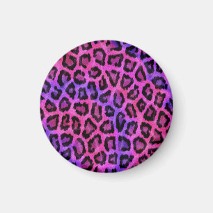 Íman Padrões para peles de leopardo, cor-de-rosa e roxa