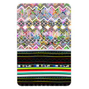 Íman Padrões tribais aztec coloridos