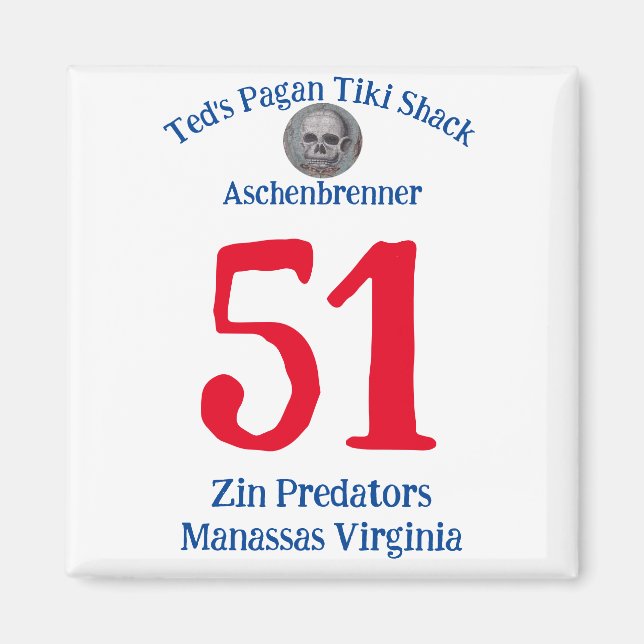 Íman Pagan Tiki Shack Zin Predators Manassas VA (Frente)