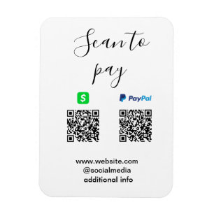 Íman Pagar Paypal Cashapp scanear QR adicionar nome da 