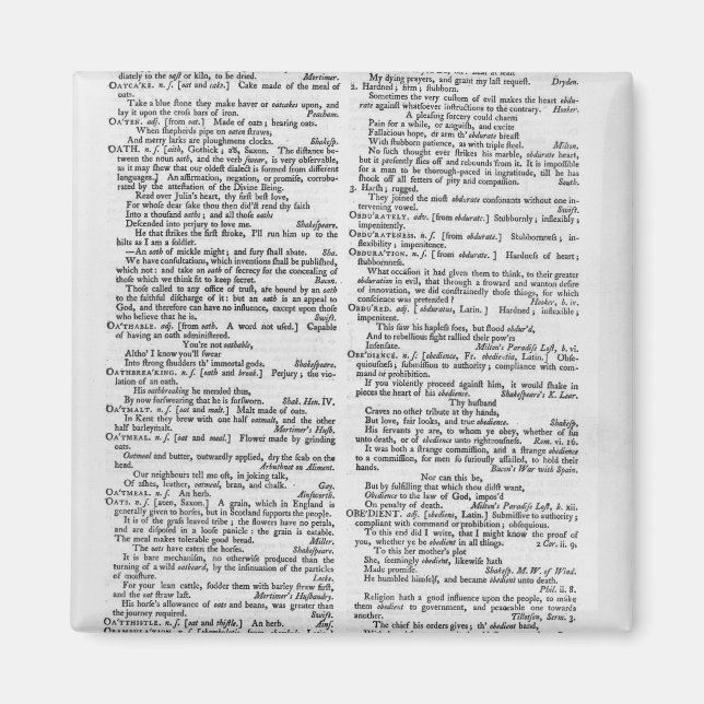 Íman Página de um Dicionário (Frente)