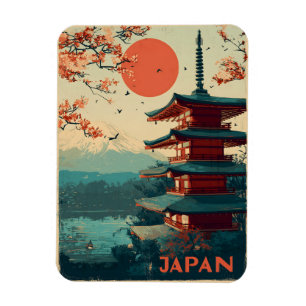 Íman Pagode Japão Monte Fuji vintage