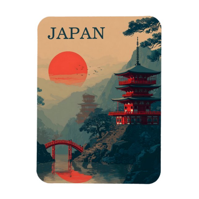 Íman Pagode Japonesa vintage (Vertical)