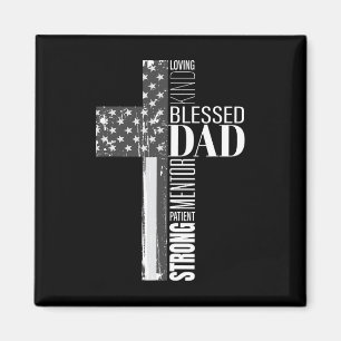 Íman Pai Abencoado Cristão Bandeira Americana Religioso