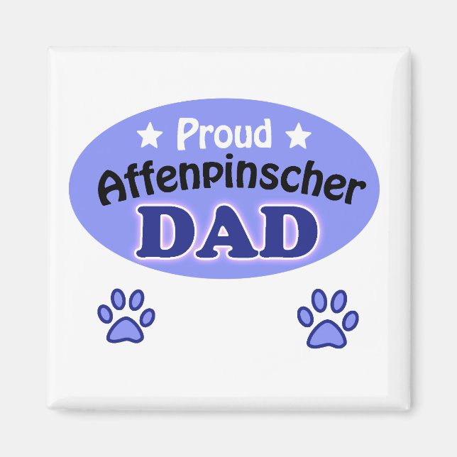 Íman Pai Affenpinscher Orgulhoso (Frente)