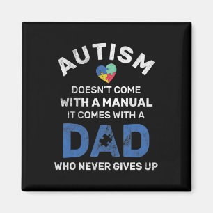 Íman Pai Autismo De Mens Nunca Desiste Da Consciência D