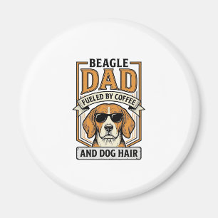Íman Pai Beagle Energizado por Café e Camisa de Cabelo