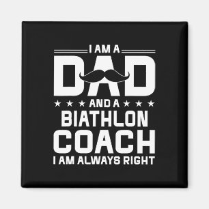 Íman Pai Biathlon Coach Sempre Engraçado Biathlon Coa