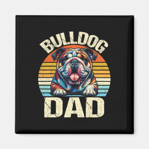 Íman Pai Bulldog Amantes de Cachorro Papai Dia dos Pais