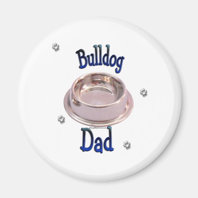 Íman Pai Bulldog - Personalizado (Frente)