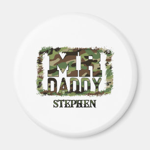 Íman Pai Camouflage com nome personalizado