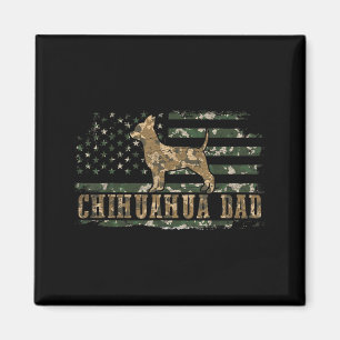 Íman Pai Chihuahua Camo Bandeira Americana Camuflagem E