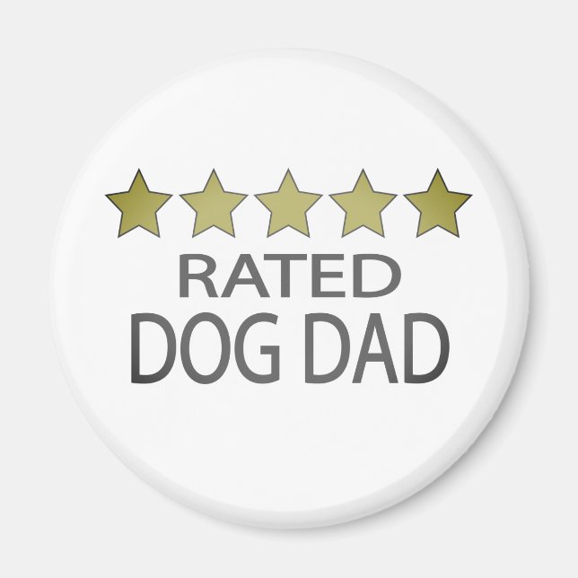 Íman Pai Cinco Estrelas de Cão (Frente)